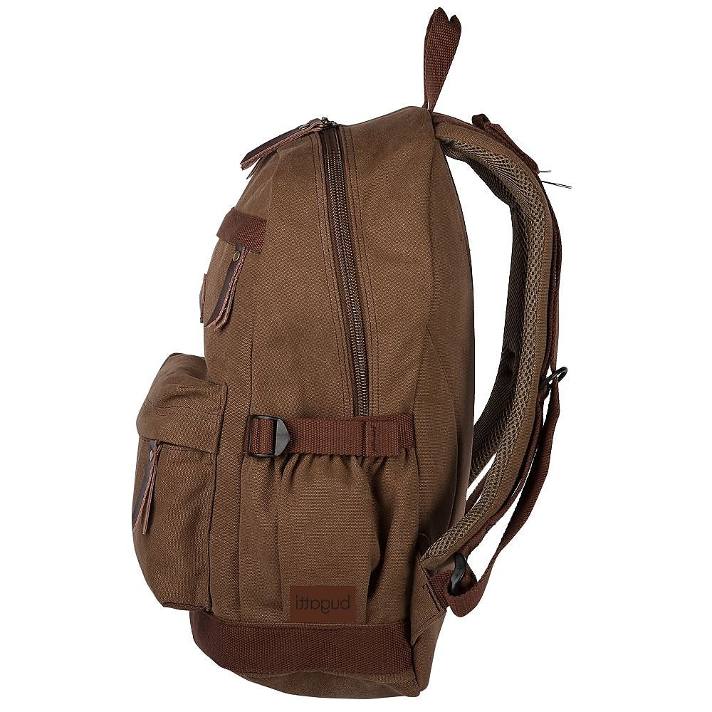 Bugatti BKP102 Canvas Backpack, Khaki