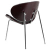 Flash Furniture Bentwood Leisure Reception Chair, Mahogany with Black Leather Upholstery
