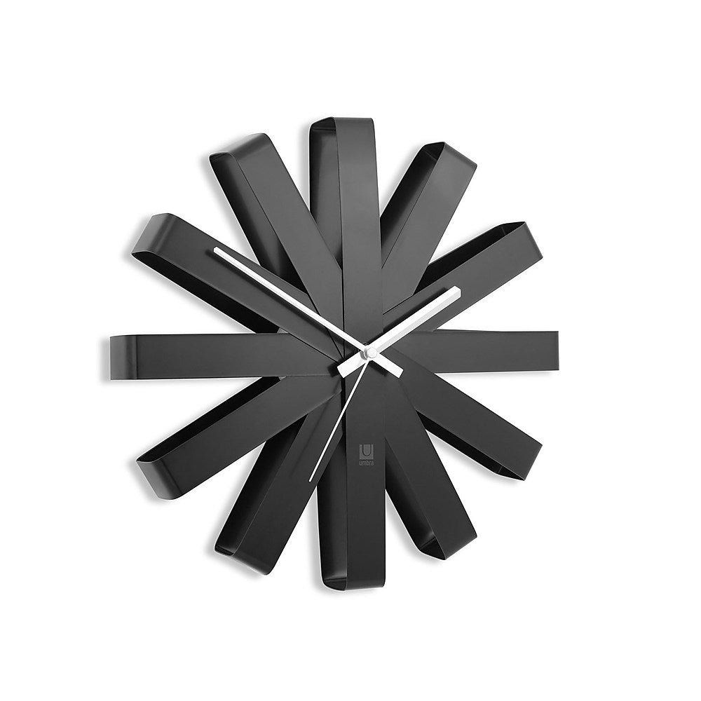 Umbra Ribbon Wall Clock, Black