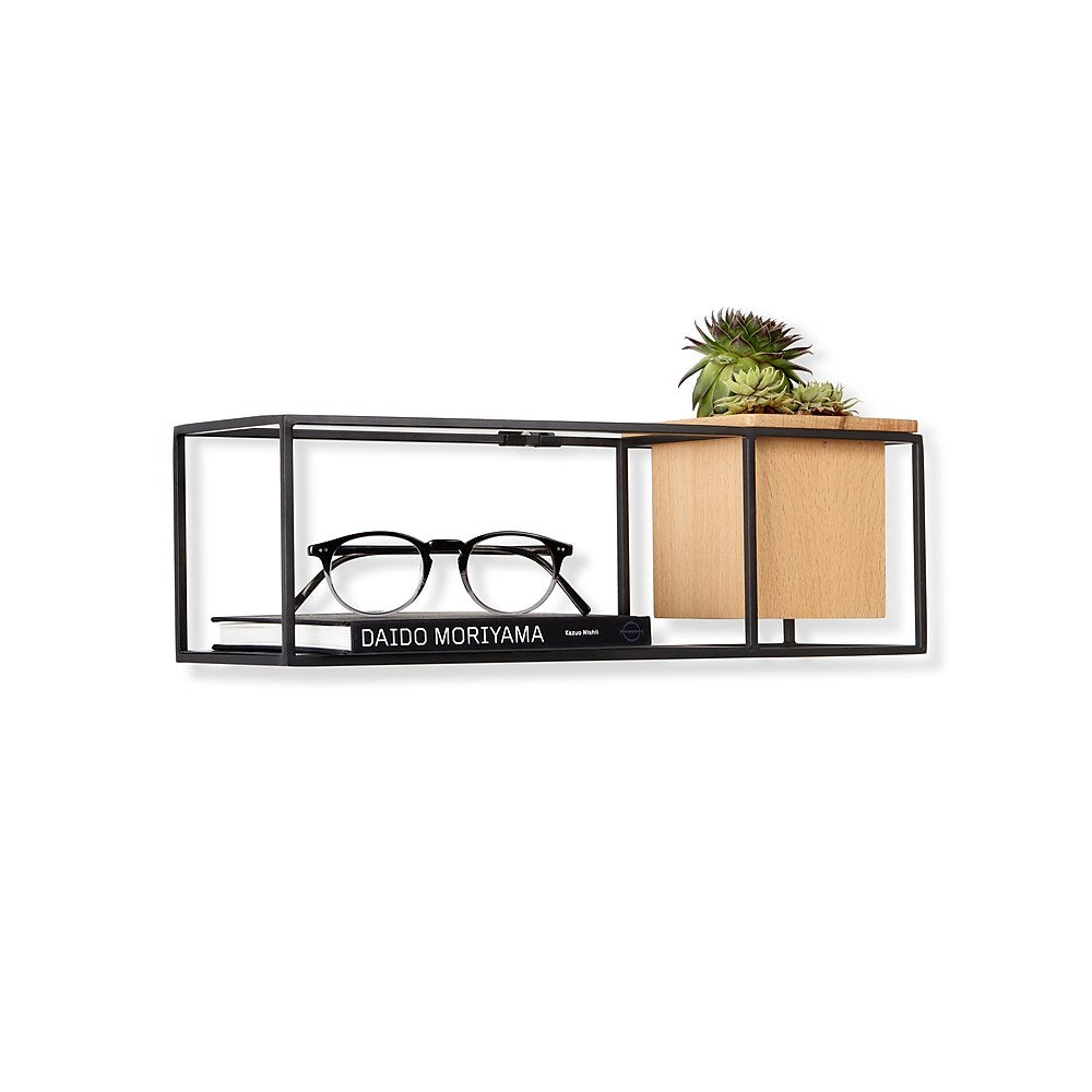 Umbra Cubist Wall Shelf, Small, Black