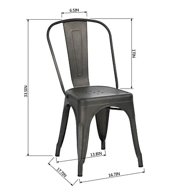 Milehouse MCP Gun Metal Dining Chair