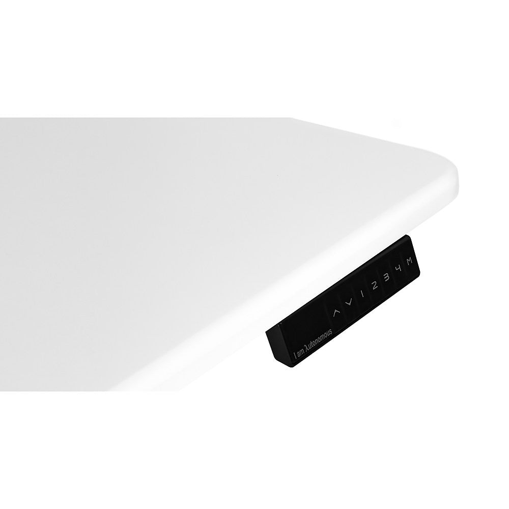 Autonomous SmartDesk Height-Adjustable Standing Desk with Single Motor, Black Frame with White Classic Top
