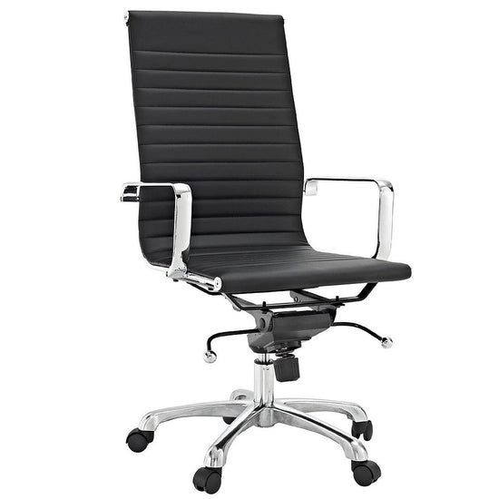 Plata Import Euro Office Chair, High Back, Black