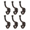 Spoon Wall Hook, Black, 6/Pack
