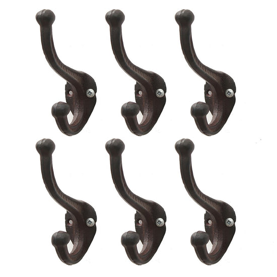 Spoon Wall Hook, Black, 6/Pack