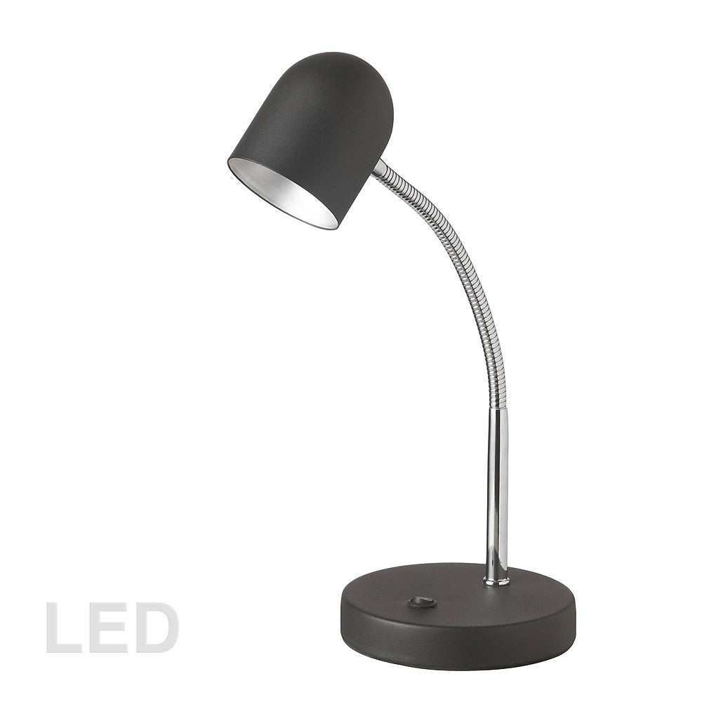 Dainolite LED Table Lamp, Satin Black Finish