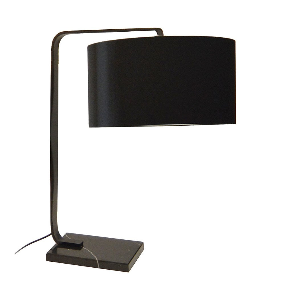 Dainolite 1-Light Incandescent Table Lamp, Black Finish