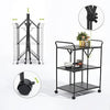 Metal Folding Cart, Black