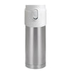 Pao Thermal Tea Mug, 12 Oz., Silver with White Lid