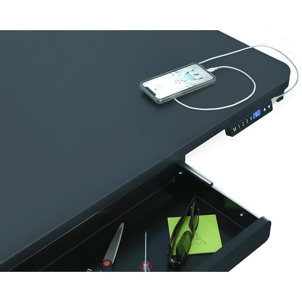 Motionwise Electric Height Adjustable Desk, Black