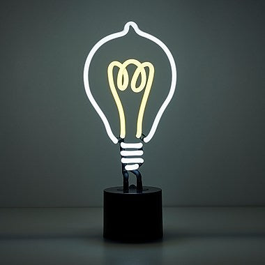 Lightbulb Neon Desk Light by Amped & Co