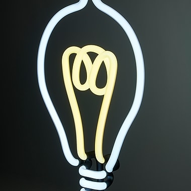 Lightbulb Neon Desk Light by Amped & Co