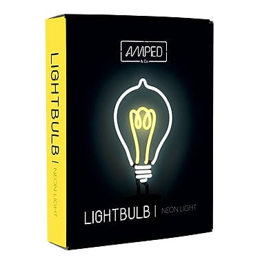 Lightbulb Neon Desk Light by Amped & Co