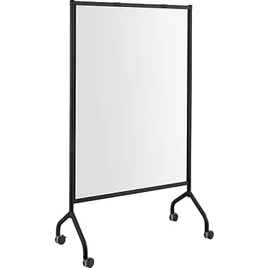 Safco® Impromptu Full Whiteboard Screen, Black Trim