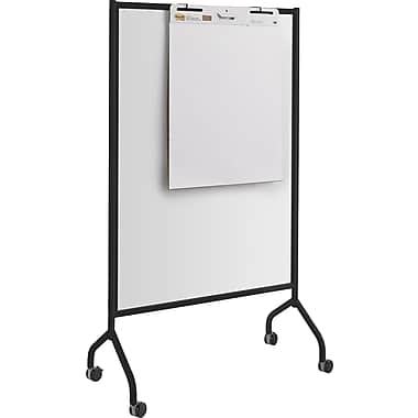 Safco® Impromptu Full Whiteboard Screen, Black Trim